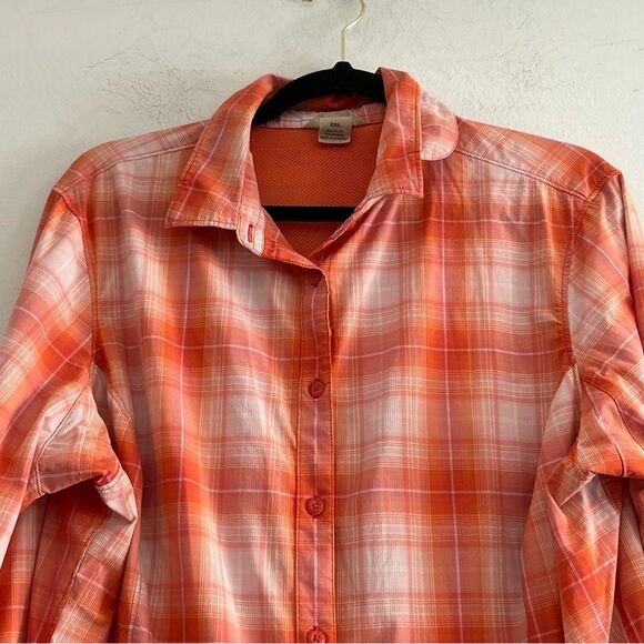 Duluth Trading Co DuluthFlex Sidewinder Long Sleeve Shirt Orange  Plus Size 2XL - Picture 7 of 9